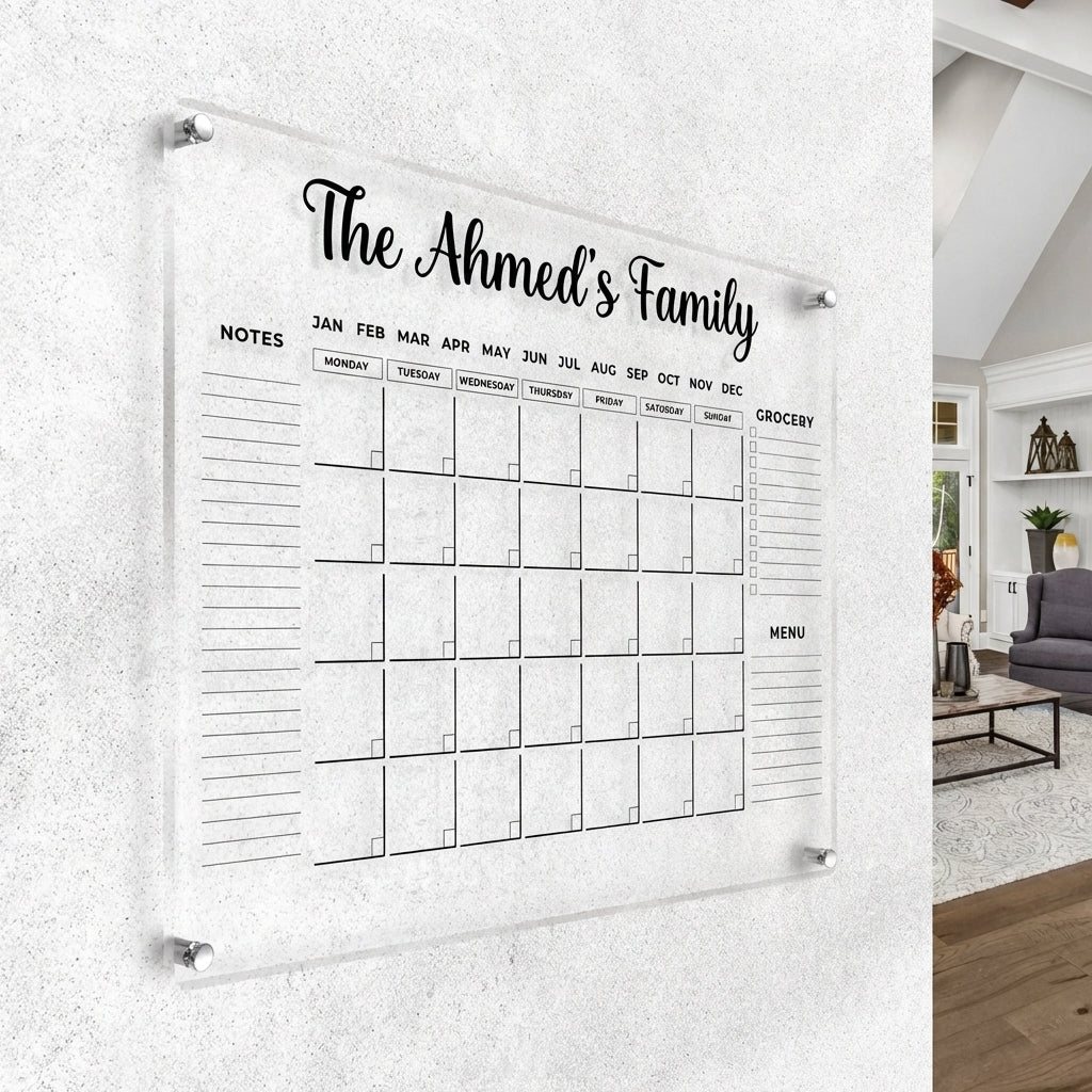Personalized Family Acrylic Planner