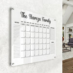 Personalized Acrylic Family Planner Wall Calendar